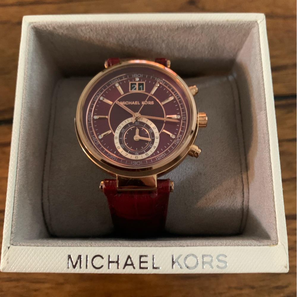 Michael Kors Women’s Watch in Red and Gold